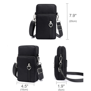 Borsello a <span class=keywords><strong>Tracolla</strong></span> Piccolo con Cerniera Portafoglio Porta Cellulare Mini Borsetta Fascia da Braccio <span class=keywords><strong>Sportiva</strong></span> <span class=keywords><strong>Borsa</strong></span> Monospalla per Telefono con Cinghia da <span class=keywords><strong>Donna</strong></span> - Product Image 6