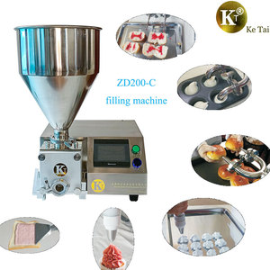 มีบริการ ODM OEM เครื่องบรรจุอเนกประสงค์รุ่น ZD200-C ใช้ได้กับวัตถุดิบร้อนและเย็น เครื่องฉีดไส้เค้กสำหรับพัฟ ชีสเค้ก คัพเค้ก - Product Image 1