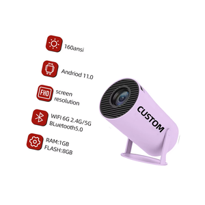 Giá cả thuận lợi hy300pro Thông Minh Xách tay <span class=keywords><strong>720P</strong></span> Android Wifi 100ANSI 4K Video Mini Máy chiếu - Product Image 1