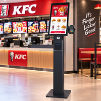 Kiosque à écran tactile de 21,5/32 pouces avec ouverture latérale, terminal d'inscription en libre-service pour hôtel, terminal de check-in automatique avec distributeur de cartes, NFC