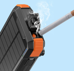 Banco de Energía <span class=keywords><strong>Solar</strong></span> Multifuncional de 20000mAh con Manivela, Carga Inalámbrica, Paneles Solares Desmontables, Encendedor de Cigarrillos de 12V - Product Image 2