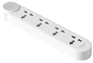 Ultra Slim <b>Universal</b> WISH Tabletop Power Strip PP Fireproof Material Copper Cable Safety Shutter for Home Office Use - Product Image 2