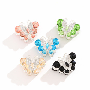 Barrettes à cheveux Nantong Butterfly en alliage, strass, cristal, colorées, accessoires de fête pour femmes et filles - Product Image 5