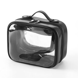 Clear Pvc Travel Wash Toiletry Bag Double Layers Waterproof Make up Bag for Women Ladies - Product Image 6