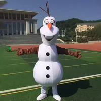Costume de Mascotte en Peluche Olaf le Bonhomme de Neige Blanc Adorable pour Fêtes, Publicité et Événements Festifs