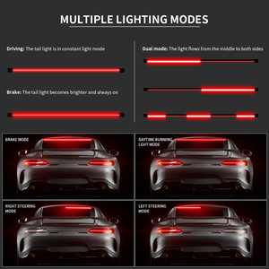 Phổ 12V Xe Phía Sau Không Thấm Nước Linh Hoạt Tùy Chỉnh Phanh Và Lần Lượt Tín Hiệu Màu Đỏ LED Băng Cổng Sau Đuôi Ánh Sáng Dải - Product Image 4