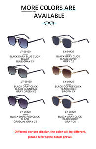 KAJILA Vente en gros de <span class=keywords><strong>lunettes</strong></span> de soleil rétro de créateur avec logo personnalisé, monture carrée souple, charnière à ressort double, protection UV400, <span class=keywords><strong>lunettes</strong></span> de soleil pour hommes - Product Image 5