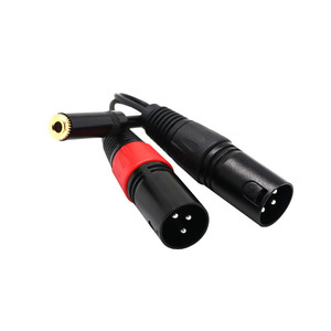 Enchufe hembra de 3,5mm a <span class=keywords><strong>2x</strong></span> <span class=keywords><strong>XLR</strong></span> macho Cable de extensión de audio y video Línea 20 CM CABLE DE LONGITUD - Product Image 6