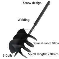 Taladro de tierra de jardín Manual de 6 "con 4 tubos de extensión Juego de herramientas de excavación desmontables Taladro de mano Excavadora Post Hole Ground Auger Bit Kit