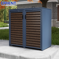Poubelle extérieure Poubelle de jardin durable Armoires de recyclage Conteneur de déchets Rangement extérieur à roulettes