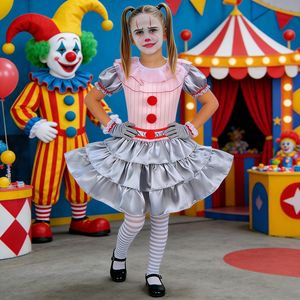Disfraz de <span class=keywords><strong>Payaso</strong></span> de Carnaval para Niña, Ropa Infantil para Juego de Roles, Disfraz de <span class=keywords><strong>Payaso</strong></span> Joker Grand Heritage para Niña - Product Image 4