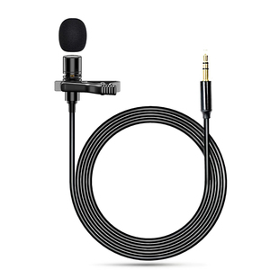 Classico 3.5MM cablato Mini nero Stype metallo Clip unidirezionale risvolto microfono Lavalier microfono per Smartphone, YouTube, podcast - Product Image 1