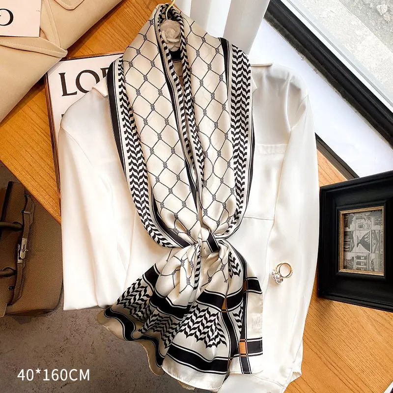 Модный Роскошный дизайнерский Шелковый квадратный шарф 160 см большой платок с цветочным принтом женские атласные шарфы подарки