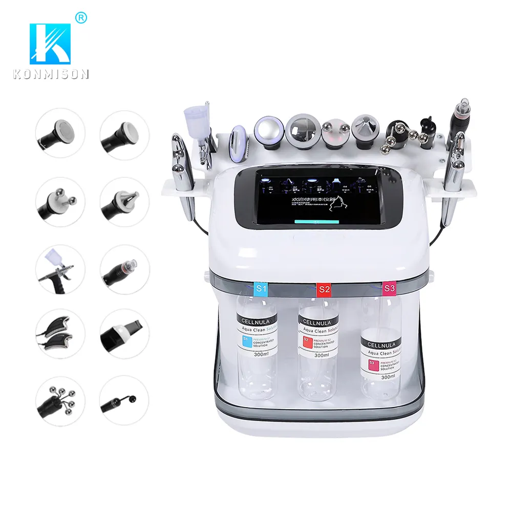 10 in 1 Multifunctional Hydra Bubble Skin Micro current bubble skin lfting dermabrasion Beauty Machine