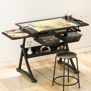 Table <span class=keywords><strong>à</strong></span> <span class=keywords><strong>dessin</strong></span> en biseau réglable-Table d'art et de <span class=keywords><strong>dessin</strong></span> professionnelle avec surfaces surélevées pour la calligraphie et la peinture - Product Image 5