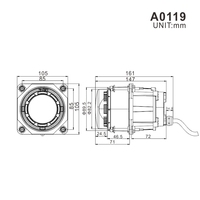 Phare de bus LED Agrolite 90 mm 3,5 pouces, faisceau haut et bas, phare de moto LED, catégorie de produit : autres accessoires d'éclairage automobile