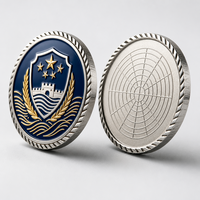 Médaille Souvenir Personnalisée Double Face en Métal Émaillé avec Motif Château Étoile Dorée, Style Antique et Moderne, Moulée sous Pression, Vente en Gros