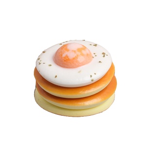 Kawaii PU Realistic Bread Squishy Stress-Relief <b>Toys</b> Soft Fried <b>Egg</b> Soufflé Shape Slow Rising Squishy Wholesale <b>Toys</b> for Girls - Product Image 1