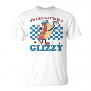 C'est une mauvaise journée pour être un t-shirt Glizzy 4th of July Hot Dog pour femmes. - Product Image 3