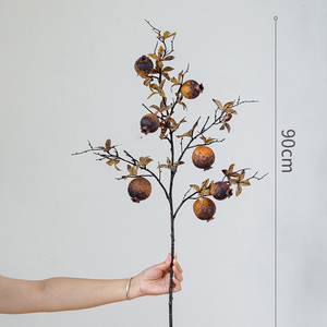 Simulación de adornos florales de <span class=keywords><strong>Granada</strong></span> seca, decoración del hogar, accesorios de fotografía de flores de bayas, adornos de habitación modelo - Product Image 6