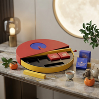 Caja de Regalo de Lujo Personalizada, Caja Rígida Deslizante Semicircular con Recorte de Conejo para Té, Confitería y Marcas de Boutique
