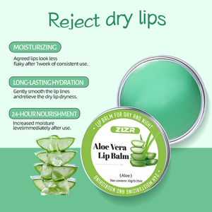 Aloe Vera Lip Balm Moisturizing Lip Care 24 Hour Nourishment Smooth Lip Lines Relieve Dryness Non <b>Sticky</b> Glossy Lip Treatment - Product Image 3