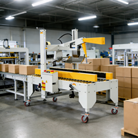 Machine de scellage automatique de boîtes en carton Goldtec GTF-AT5050, machine de fermeture de boîtes en carton, machine de pliage et de scellage de ruban adhésif
