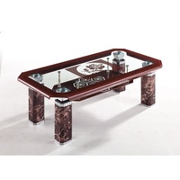 Table basse en vente chaude avec verre trempé Verre incurvé