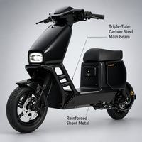 Moto tout-terrain électrique sans balais 60V 1200W, 14 pouces, vélo électrique tout-terrain, charge 200kg, frein CBS, pneu de marche arrière, vente en gros usine