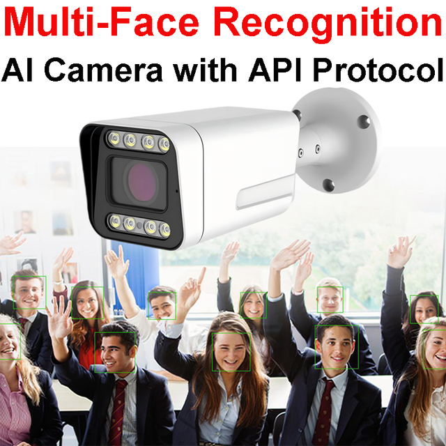 2MP 4MP 5MP 8MP High Quality IP Camera with AI Face Recognition POE CCTV IP Camera SDK API MQTT WebRTC RTMP RTSP ON-VIF