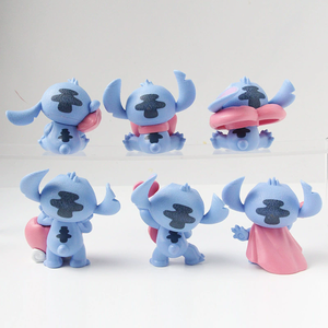 <span class=keywords><strong>Lilo</strong></span> & Stitch, 6 Figuras de Stitch con Temática de Corazón, Mercancía de Anime, Decoraciones para Automóviles, Juguetes al por Mayor - Product Image 3