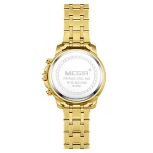 นาฬิกาข้อมือผู้ชาย MEGIR 2068 แบรนด์ Steel รุ่นทอง ควอตซ์ โครโนกราฟ สปอร์ต - Product Image 4