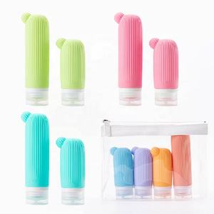 Envases de Viaje de Silicona, Tubos Exprimibles a Prueba de Fugas, Artículos de Aseo Cosméticos, Aprobados por la TSA, Abertura Amplia, Grado Alimenticio, Libres de BPA - Product Image 1
