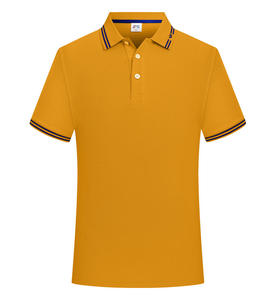 Polo en coton tricoté à séchage rapide, coupe ajustée, logo personnalisé, vêtements de golf pour hommes, vêtements de travail haute visibilité - Product Image 4