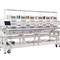 Machine à broderie avec 6 têtes, appareil plat, prix bon marché