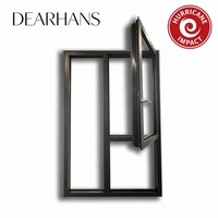 Ventanas Abatibles Modernas de Aleación de Aluminio Resistentes a Huracanes, Vidrio Aislante Insonorizado, Estándar DEARHANS AS2047 para Viviendas y Villas