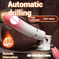 Machine sexuelle télescopique automatique à poussée, avec vibration, ventouse puissante et texture réaliste, jouet pour adultes, achat en gros
