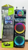 Altavoz de Karaoke de 15 Pulgadas con Micrófono y Bluetooth, Altavoz Doble de 15 Pulgadas con Micrófono