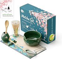 Geling Vente en gros de bols à matcha en céramique, service à thé personnalisé, fournisseur chinois, kit de fouet à matcha en bambou personnalisé avec boîte cadeau