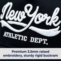 Casquette de baseball OEM ODM avec logo personnalisé, broderie 3D motif New York, style streetwear, faible MOQ, échantillon rapide