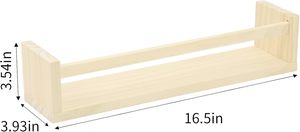 Set di 3 scaffali galleggianti in legno massello per bambini decorazioni per bambini a parete tipo ripiano (legno naturale) - Product Image 2