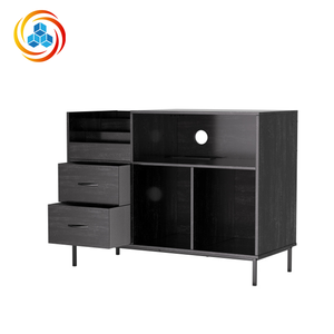 Large Capacity Vinyl Record Storage Cabinet Turntable Stand with Drawers Divided Shelves Multi-Storage Record <b>Player</b> Console - Product Image 5