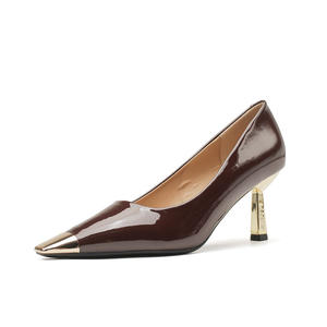 Zapatos Unisex de Tacón Bajo con Punta Puntiaguda, de Cuero Genuino, Diseño Calado, Estilo Moderno 2026, Cómodos y Resistentes al Agua - Product Image 2