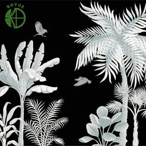 Papel Tapiz Mural de Plantas Personalizado, Impermeable, de Tela No Tejida, Seda y PVC, para Decoración de Paredes Interiores - Product Image 4