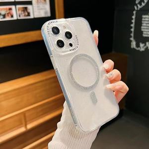 Protecteur d'objectif sacs et étuis pour téléphone portable pour <span class=keywords><strong>iPhone</strong></span> 15 14 13 12 11 pro max XS <span class=keywords><strong>MA</strong></span> XR étui de téléphone bling avec magnétique - Product Image 5