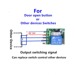 Không dây điều khiển từ xa chuyển đổi <span class=keywords><strong>433Mhz</strong></span> 5V 12V 24V 1 kênh điều khiển vô tuyến Relay Receiver với 2 máy phát keyfobs tiềm năng - Product Image 5