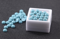 Vente en Gros Cabochon Rond Dos Plat Pierre Lâche Synthétique Turquoise Gemme