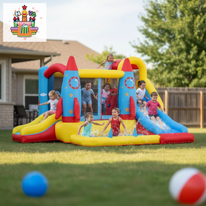 Tobogán Acuático Inflable para Niños Nova NVWSC-0094 al por Mayor, Castillo Inflable Combinado con Tobogán - Product Image 2