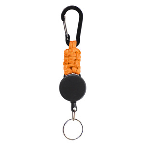 Porte-clés télescopique tressé en paracorde, acier inoxydable, boucle rétractable facile à tirer, nylon, portable pour l'extérieur - Product Image 1