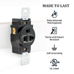 เต้ารับไฟฟ้าแบบยาว 2 ขา 3 วัตต์ ขนาด 20 แอมป์ 125 โวลต์ มาตรฐาน NEMA 5-20R แบบแคบ - Product Image 5